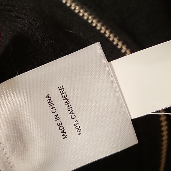 Quince Mongolian Cashmere Ribbed Collar Blazer Jacket Insert Black - Picture 7 of 8